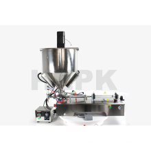 China semi-automatic liquid paste filling machine with heater and mixer for salad oil honey high viscosity fluid 40l